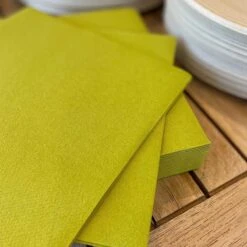 25 Serviettes Non-tissées Kiwi Premium 40 Cm Table'Colors -Vacances Vaisselle Magasin 25 serviettes non tisse luxe kiwi 40 x 40cm 3
