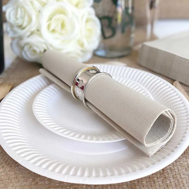 25 Serviettes Non-tissées Pebble Stone Premium 40 Cm Table'Colors 4 25 Serviettes Non-tissées Pebble Stone Premium 40 Cm Table'Colors – Image 2