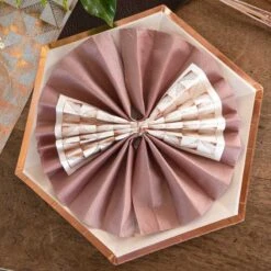 25 Serviettes Non-tissées Rose Gold Premium 40 Cm Table'Colors -Vacances Vaisselle Magasin 25 serviettes non tissee premium rose gold 40 x 40 cm table colors 3