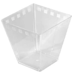 25 Verrines Carrées Transparentes 210 Ml