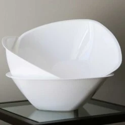 3 Saladiers Blancs 3 L -Vacances Vaisselle Magasin 3 saladiers blancs 3 litres lavables reutilisables 1