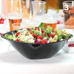 3 Saladiers Noirs 3 L Réutilisable -Vacances Vaisselle Magasin 3 saladiers noirs 3 litres lavables reutilisables 2
