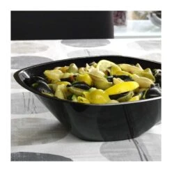 3 Saladiers Noirs 3 L Réutilisable -Vacances Vaisselle Magasin 3 saladiers noirs 3 litres lavables reutilisables 3