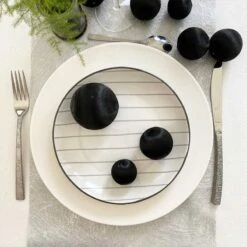 40 Boules En Fil Scintillant Noir 3 Tailles Assorties -Vacances Vaisselle Magasin 40 boules en fil scintillant noir 3 tailles assorties 2