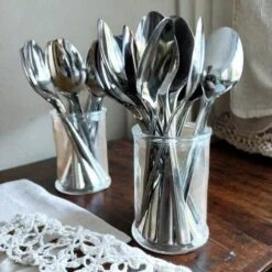 40 Grandes Cuillères Inox Réutilisables 16,5 Cm -Vacances Vaisselle Magasin 40 grandes cuilleres inox recyclables 1