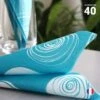 40 Serviettes Papier Turquoises 38 X 38 Cm -Vacances Vaisselle Magasin 40 serviettes papier 38 cm x 38 cm decor cercles turquoise
