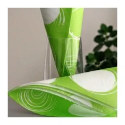 40 Serviettes Papier Vert Anis 38 X 38 Cm -Vacances Vaisselle Magasin 40 serviettes papier 38x38 decor cercles vert anis 1 1