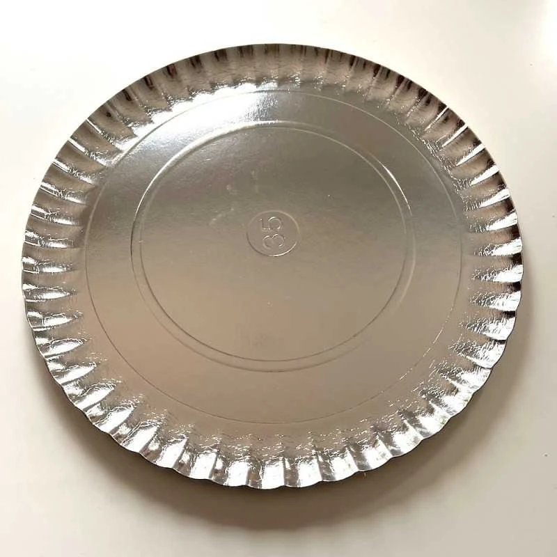 5 Plateaux Assiettes Rondes Argent 34 Cm 4 5 Plateaux Assiettes Rondes Argent 34 Cm – Image 2