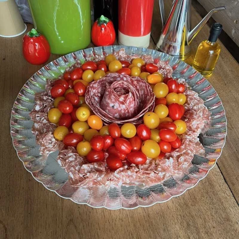 5 Plateaux Assiettes Rondes Argent 34 Cm 7 5 Plateaux Assiettes Rondes Argent 34 Cm – Image 5