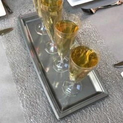 5 Plateaux Rectangulaire Gris 34,5 X 15,5 Cm -Vacances Vaisselle Magasin 5 plateaux rectangulaire gris recyclable 345 x 155 cm 6