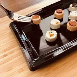 5 Plateaux Rectangulaire Noir 34,5 X 15,5 Cm 9 5 Plateaux Rectangulaire Noir 34,5 X 15,5 Cm -Vacances Vaisselle Magasin 5 plateaux rectangulaire noir recyclable 345 x 155 cm 2