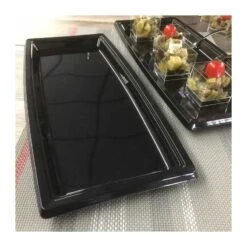 5 Plateaux Rectangulaire Noir 34,5 X 15,5 Cm 10 5 Plateaux Rectangulaire Noir 34,5 X 15,5 Cm -Vacances Vaisselle Magasin 5 plateaux rectangulaire noir recyclable 345 x 155 cm 3