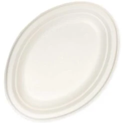 50 Assiettes Ovales Fibres Naturelles Blanches 26 Cm 11 50 Assiettes Ovales Fibres Naturelles Blanches 26 Cm -Vacances Vaisselle Magasin 50 assiettes biodegradables ovale 26 cm 4