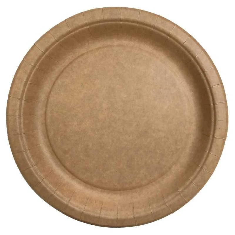 50 Assiettes Carton Kraft Nature 22 Cm 6 50 Assiettes Carton Kraft Nature 22 Cm – Image 4