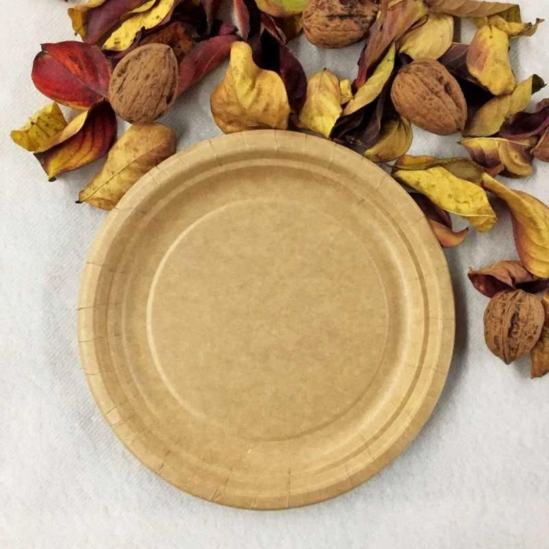 50 Assiettes Carton Kraft Nature 22 Cm 8 50 Assiettes Carton Kraft Nature 22 Cm – Image 6