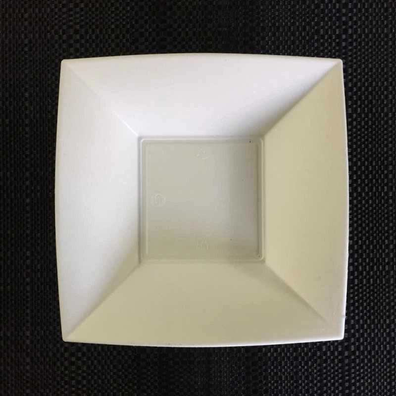 50 Assiettes Creuse Carrée Fibre Naturelle Blanc 18 Cm 5 50 Assiettes Creuse Carrée Fibre Naturelle Blanc 18 Cm – Image 3
