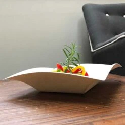 50 Assiettes Creuse Carrée Fibre Naturelle Blanc 18 Cm 12 50 Assiettes Creuse Carrée Fibre Naturelle Blanc 18 Cm -Vacances Vaisselle Magasin 50 assiettes creuse carree fibre naturelle blanc 18 cm 4