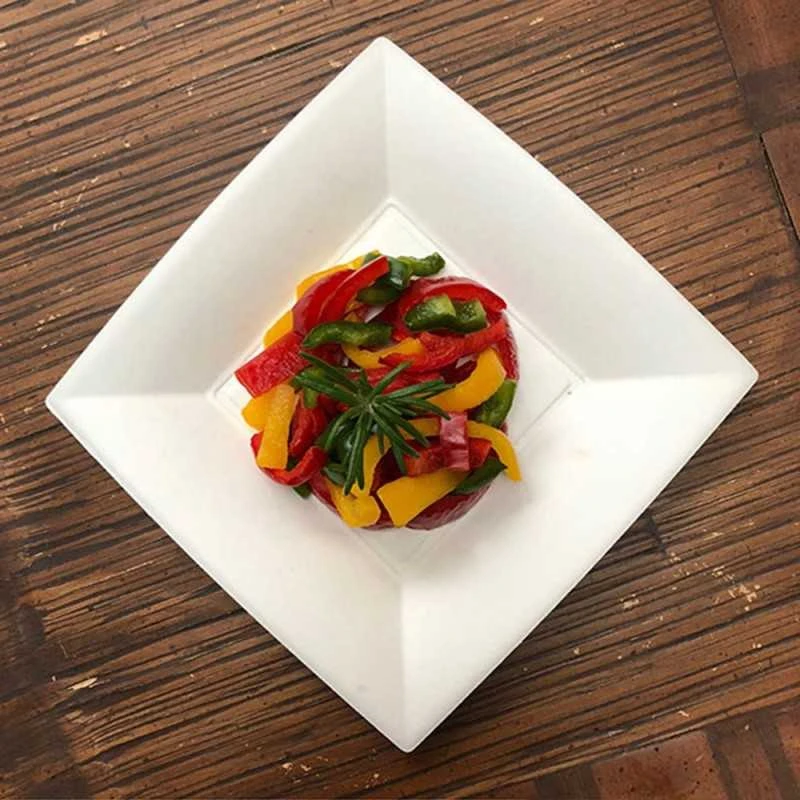 50 Assiettes Creuse Carrée Fibre Naturelle Blanc 18 Cm 3 50 Assiettes Creuse Carrée Fibre Naturelle Blanc 18 Cm