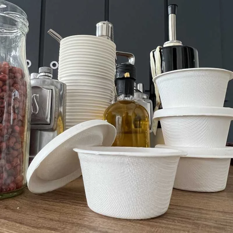 50 Couvercles Pour Saucières Fibre De Canne 6 Cl 4 50 Couvercles Pour Saucières Fibre De Canne 6 Cl – Image 2