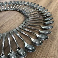 50 Grandes Cuillères Façon Inox -Vacances Vaisselle Magasin 50 grandes cuilleres facon inox reutilisables 3