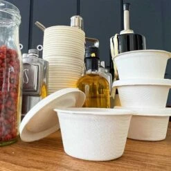 50 Saucières Verrines Fibres De Canne 6 Cl -Vacances Vaisselle Magasin 50 saucieres verrines fibres de canne 6 cl 2