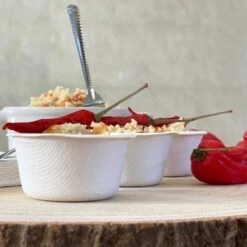 50 Saucières Verrines Fibres De Canne 6 Cl -Vacances Vaisselle Magasin 50 saucieres verrines fibres de canne 6 cl 3