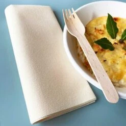 50 Serviettes élégance Non-tissées Ivoire 40 X 40 Cm -Vacances Vaisselle Magasin 50 serviettes elegance non tisse ivoire 4040 cm 3