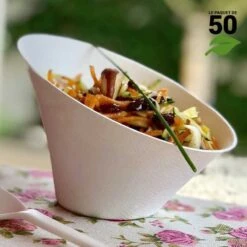 50 Verrines Biseautées Larges Fibres Naturelles 10 50 Verrines Biseautées Larges Fibres Naturelles -Vacances Vaisselle Magasin 50 verrines biodegradables biseautees larges 3