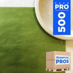 500 Sets De Table Papier Kraft Vert 30 X 40 Cm