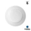 6 Assiettes Creuses Duréka Blanches 17,8 Cm -Vacances Vaisselle Magasin 6 assiettes creuses dureka blanches incassable reutilisable 178 cm