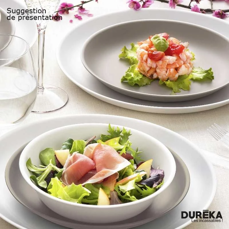 6 Assiettes Duréka Pastel Roses 27,4 Cm 4 6 Assiettes Duréka Pastel Roses 27,4 Cm – Image 2