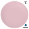 6 Assiettes Duréka Pastel Roses 27,4 Cm -Vacances Vaisselle Magasin 6 assiettes dureka pastel rose incassable reutilisable 274 cm