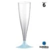 6 Flûtes Duréka Avec Pied Bleu Incassable 13,8 Cl -Vacances Vaisselle Magasin 6 flutes dureka avec pied bleu incassable reutilisable 138 cl