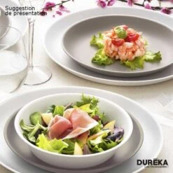 6 Petites Assiettes Duréka Blanches 20,8 Cm -Vacances Vaisselle Magasin 6 petites assiettes dureka blanches incassable reutilisable 208 cm 1