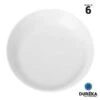 6 Petites Assiettes Duréka Blanches 20,8 Cm -Vacances Vaisselle Magasin 6 petites assiettes dureka blanches incassable reutilisable 208 cm