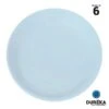 6 Petites Assiettes Duréka Pastel Bleu 20,8 Cm -Vacances Vaisselle Magasin 6 petites assiettes dureka pastel bleu incassable reutilisable 208 cm