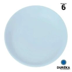 6 Petites Assiettes Duréka Pastel Bleu 20,8 Cm