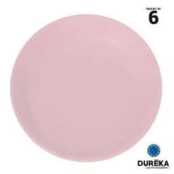 6 Petites Assiettes Duréka Pastel Rose 20,8 Cm