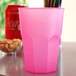 6 Verres Cocktail Plastique Réutilisable Fuchsia 42 Cl