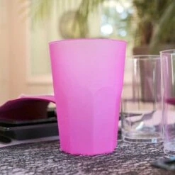 6 Verres Cocktail Plastique Réutilisable Fuchsia 42 Cl -Vacances Vaisselle Magasin 6 verres cocktail fuchsia 42cl lavables reutilisables 4