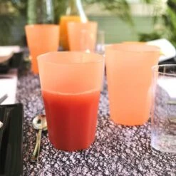 6 Verres Cocktail Plastique Réutilisable Orange 42 Cl -Vacances Vaisselle Magasin 6 verres cocktail orange 42cl lavables reutilisables 3