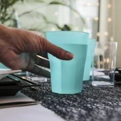 6 Verres Cocktail Plastique Réutilisable Turquoise 42 Cl -Vacances Vaisselle Magasin 6 verres cocktail turquoise 42cl lavables reutilisables 2