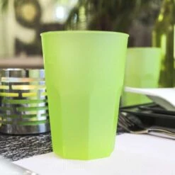 6 Verres Cocktail Plastique Réutilisable Vert 42 Cl -Vacances Vaisselle Magasin 6 verres cocktail verts 42cl lavables reutilisables 3