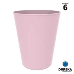 6 Verres Coniques Duréka Roses Incassable 33 Cl