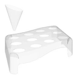 60 Verrines Cônes Avec Supports -Vacances Vaisselle Magasin 60 verrines cones avec supports 1