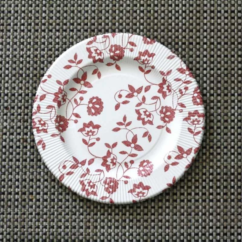 8 Assiettes Carton Rouge 20 Cm 5 8 Assiettes Carton Rouge 20 Cm – Image 3