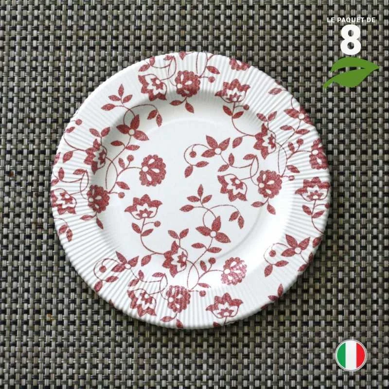 8 Assiettes Carton Rouge 20 Cm 3 8 Assiettes Carton Rouge 20 Cm