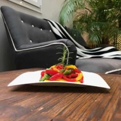 50 Assiettes Carrées Design Fibres Naturelles Blanches 18 Cm 9 50 Assiettes Carrées Design Fibres Naturelles Blanches 18 Cm -Vacances Vaisselle Magasin assiette biodegradable design carree plate 18 cm par 50 1