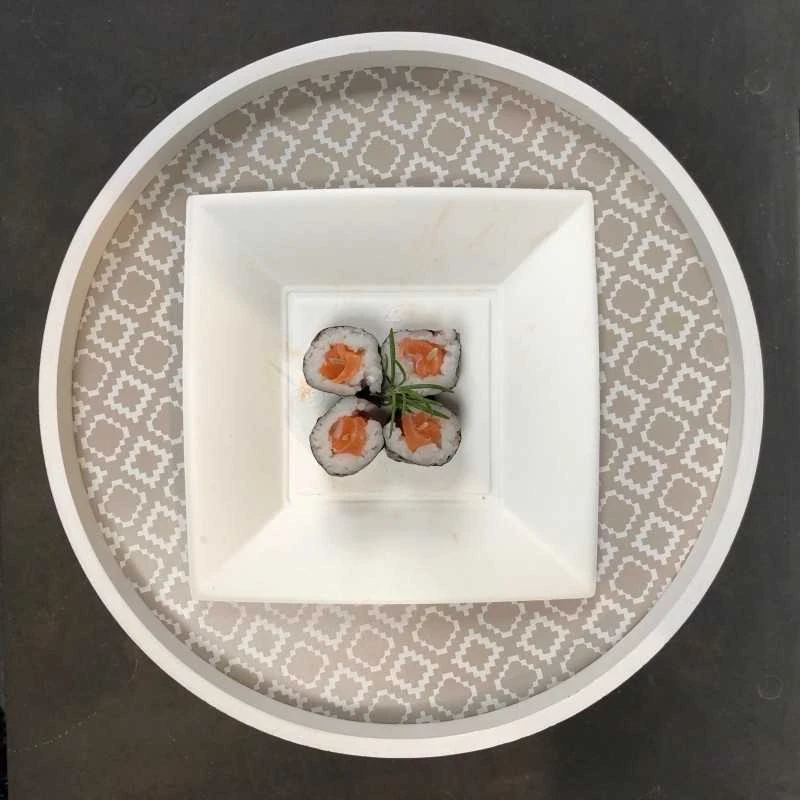 50 Assiettes Carrées Design Fibres Naturelles Blanches 18 Cm 6 50 Assiettes Carrées Design Fibres Naturelles Blanches 18 Cm – Image 4