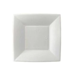 50 Assiettes Carrées Design Fibres Naturelles Blanches 18 Cm 13 50 Assiettes Carrées Design Fibres Naturelles Blanches 18 Cm -Vacances Vaisselle Magasin assiette biodegradable design carree plate 18 cm par 50 5